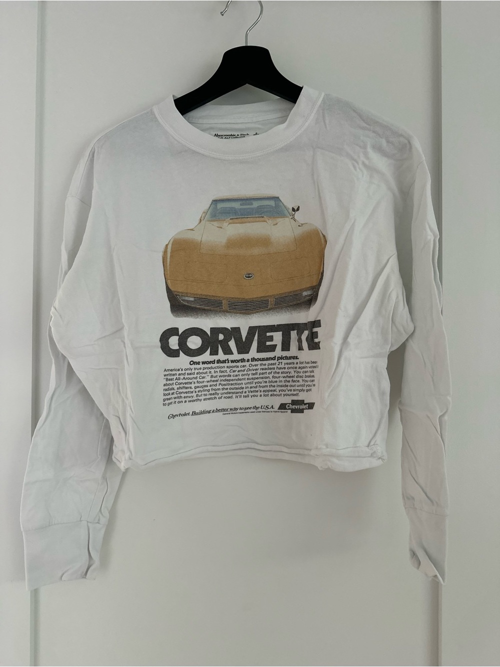 A&F Corvette Graphic Long-Sleeve Crop Top